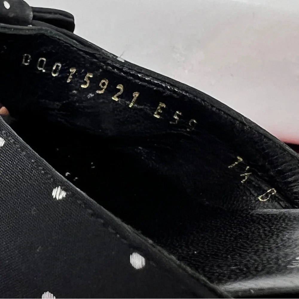 Salvatore Ferragamo Black Polka Dot Mules - Picture 9 of 13
